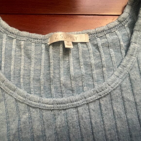 Z SUPPLY Lounge Shoreline Rib Top & Dawn Smocked Rib Pant, Size XS, NWOT, Blue - Picture 2 of 6